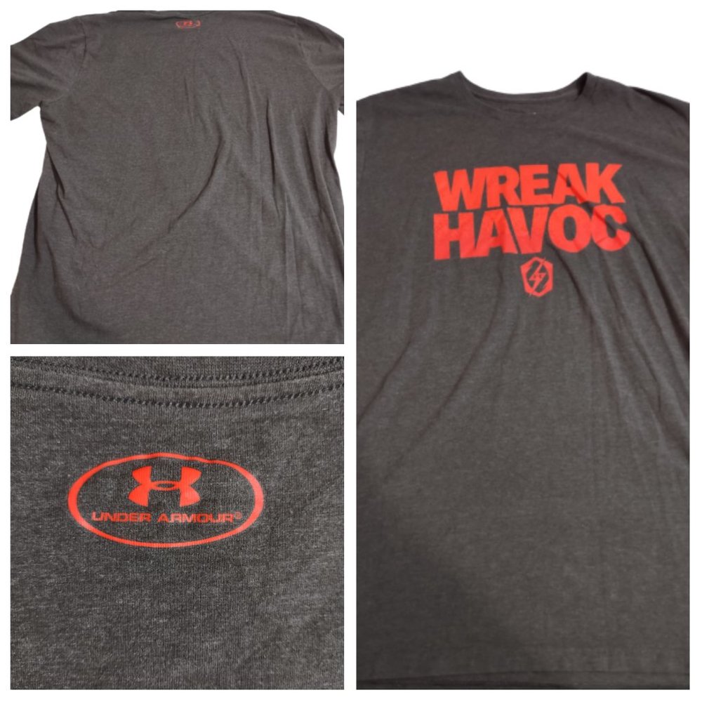 Under Armour T-Shirt Grey Wreak Havoc Size XXL
